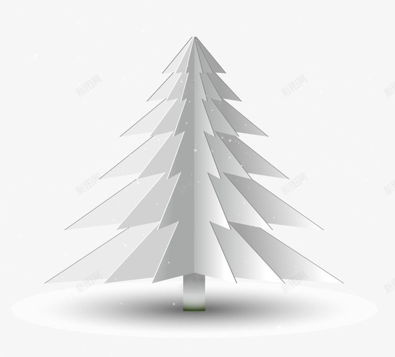 圣诞节白色圣诞树png免抠素材_新图网 https://ixintu.com 创意圣诞树 创意折纸 圣诞节 折纸圣诞树 白色圣诞树 童趣