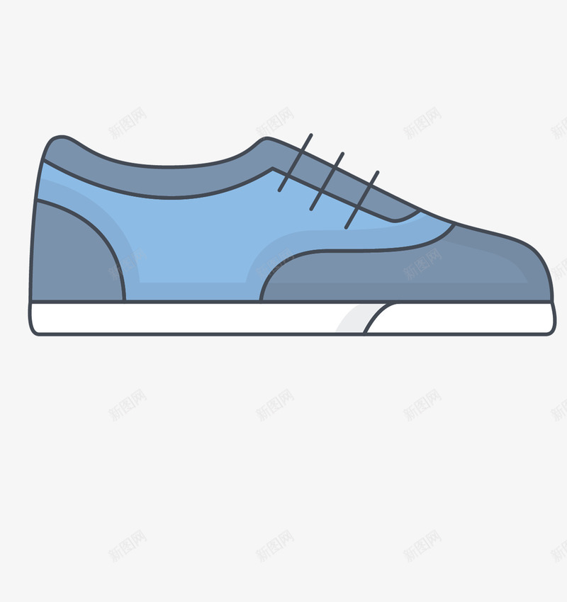 蓝色鞋子可爱服饰图标png_新图网 https://ixintu.com 令人喜欢 可爱 大方 小小的 撞色 简单 简洁 蓝色 运动系 鞋带