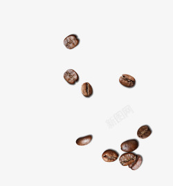 散布的咖啡豆素材