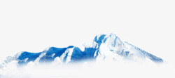 蓝色山峰远景图素材