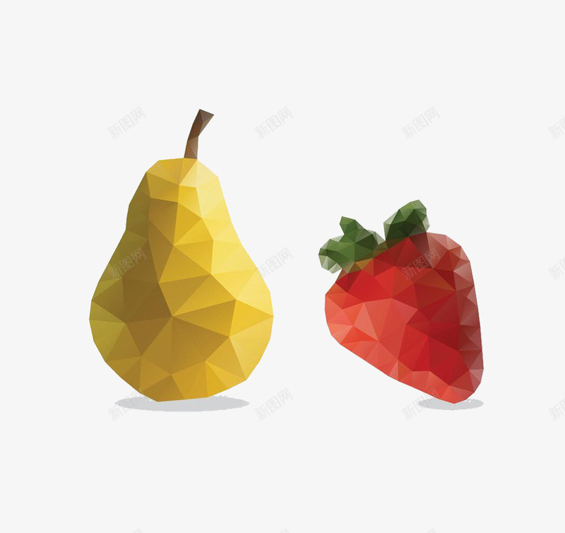 几何梨子png免抠素材_新图网 https://ixintu.com 几何体 几何梨子图片素材免费下载 创意 卡通 梨子 水果 草莓