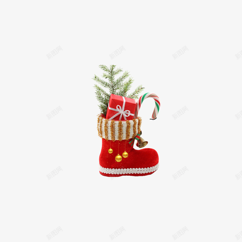 圣诞礼物psd免抠素材_新图网 https://ixintu.com 喜庆 圣诞老人 松树 盒子 礼物 红色鞋子 节日