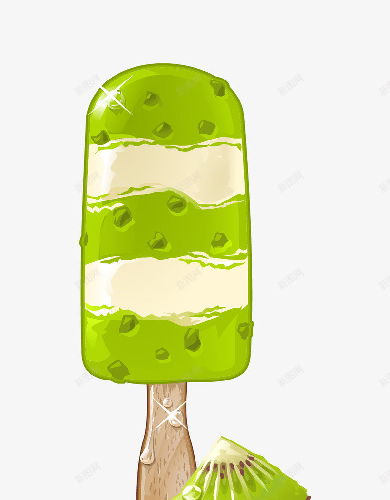 绿豆味冰棍png免抠素材_新图网 https://ixintu.com 冰棍PNG 冰淇淋 夏日 绿豆味冰棍 雪糕 高清