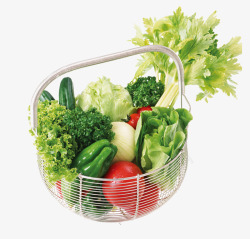 钢铁菜篮蔬菜篮子高清图片