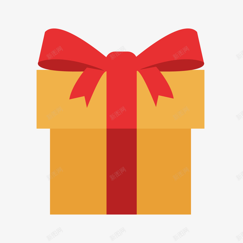 黄色方形礼盒圣诞元素png免抠素材_新图网 https://ixintu.com 圣诞 平面 方形 盒子 礼物 节日 蝴蝶结 黄色 黄蝶