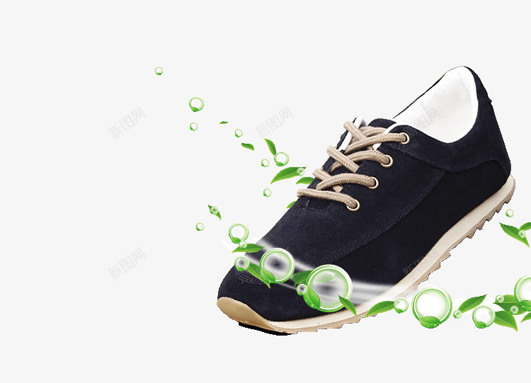 柔软舒适运动鞋png免抠素材_新图网 https://ixintu.com 产品实物 休闲 绿叶 舒适 鞋靴