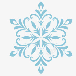 手绘漂亮雪花图案素材
