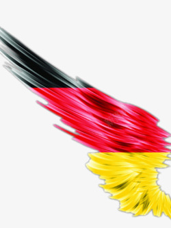 产品实物百威啤酒创意翅膀变形的德国国旗高清图片