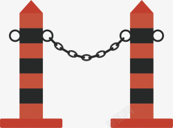 铁链连接红色铁链连接矢量图高清图片