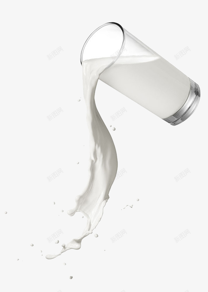 玻璃杯倒出的牛奶png免抠素材_新图网 https://ixintu.com 宣传 液体 牛奶 玻璃杯 白色
