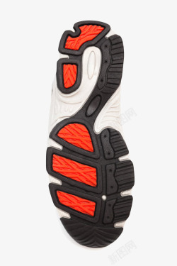 皮囊红黑白色柔软的运动系列橡胶鞋底高清图片