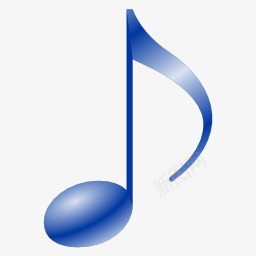 蓝色的音乐音符icon图标图标