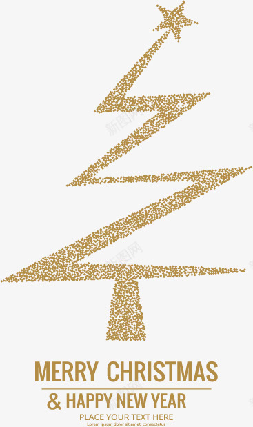 几何线条圣诞树png免抠素材_新图网 https://ixintu.com 几何圣诞树 圣诞节 矢量素材 金色 金色圣诞树