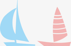 帆船剪影手绘帆船高清图片