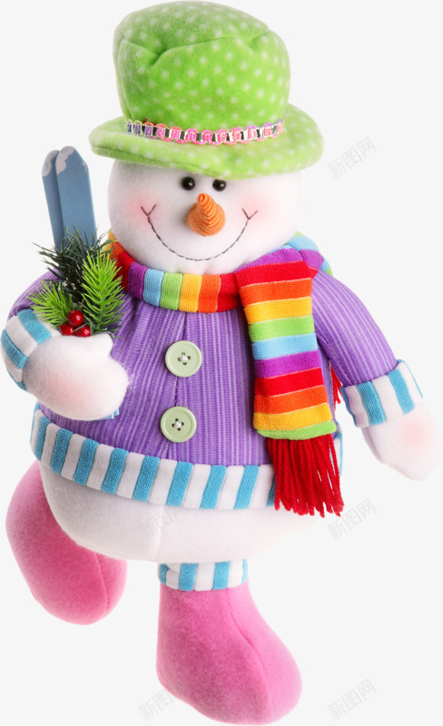 可爱雪人娃娃png免抠素材_新图网 https://ixintu.com 围巾 布娃娃 帽子 玩具 雪人