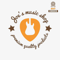 免抠吉他logo吉他乐队logo图标高清图片