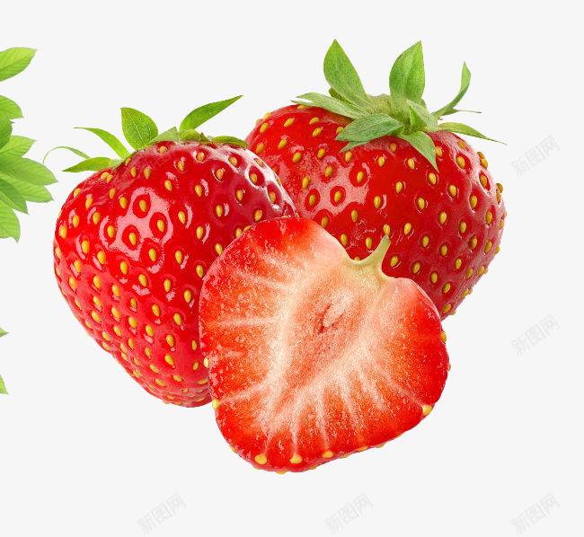 草莓图案psd免抠素材_新图网 https://ixintu.com 水果 红色 草莓