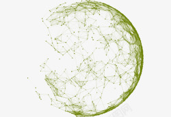 科技背绿色圆形粒子线条科技背高清图片