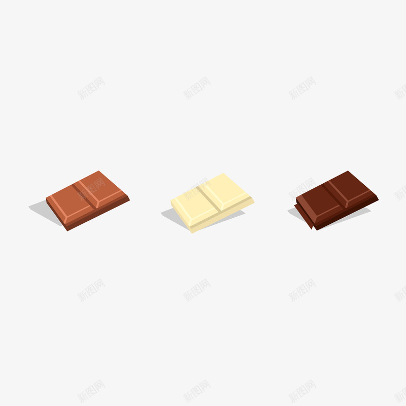 巧克力矢量图ai免抠素材_新图网 https://ixintu.com 免费 巧克力 巧克力方块 甜点 白巧克力 黑巧克力 矢量图