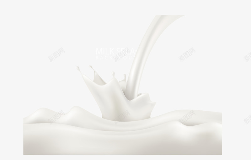 白色质感牛奶液体矢量图eps免抠素材_新图网 https://ixintu.com 倒牛奶 扁平化 牛奶 白色质感 矢量素材 矢量图