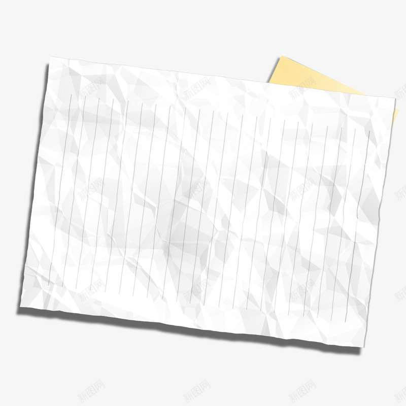 褶皱的纸张png免抠素材_新图网 https://ixintu.com 日记 纸 纸张 褶皱