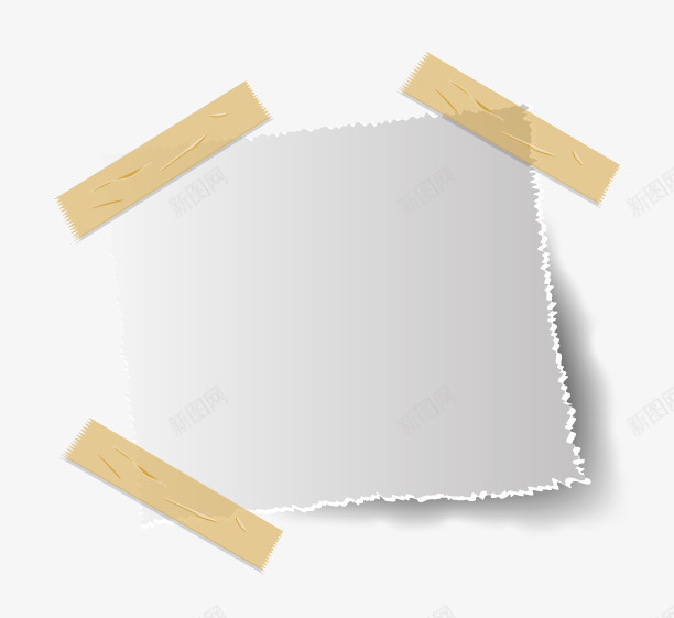 胶带的纸png免抠素材_新图网 https://ixintu.com 空白的纸 高清