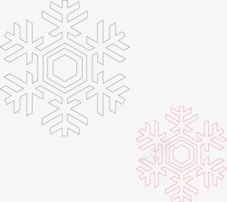 白色矩形圣诞雪花矢量图高清图片