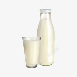 瓶子杯子牛奶矢量图高清图片