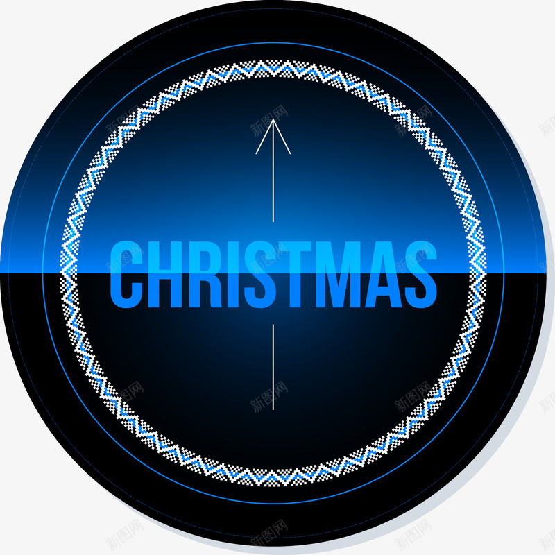 简约圣诞节卡片图标png_新图网 https://ixintu.com christmas 圆圈卡片 圣诞节卡片 小清新 白色箭头 简约卡片