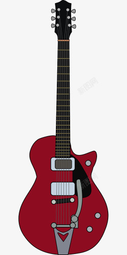红色电吉他素材