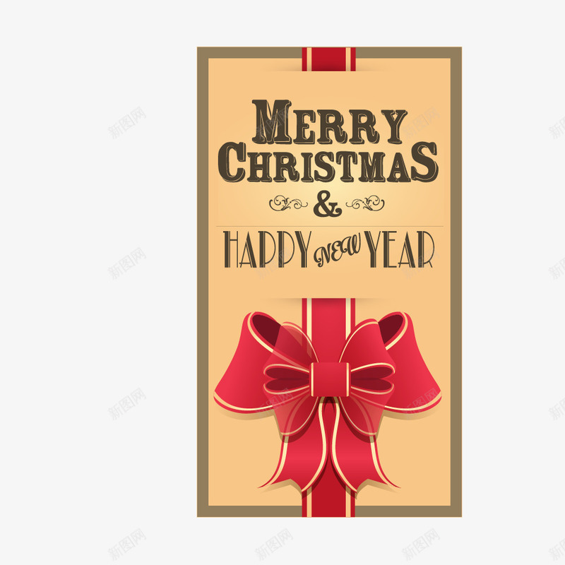 圣诞节复古贺卡png免抠素材_新图网 https://ixintu.com 圣诞 新年 聖誕 节日 装饰 贺卡