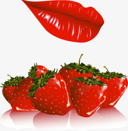 水果红唇图素材