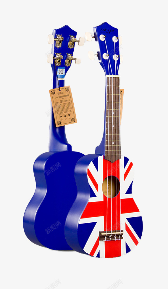 蓝色米字旗图案png免抠素材_新图网 https://ixintu.com 乐器 产品实物 吉他 国旗 新图网 蓝色 音乐