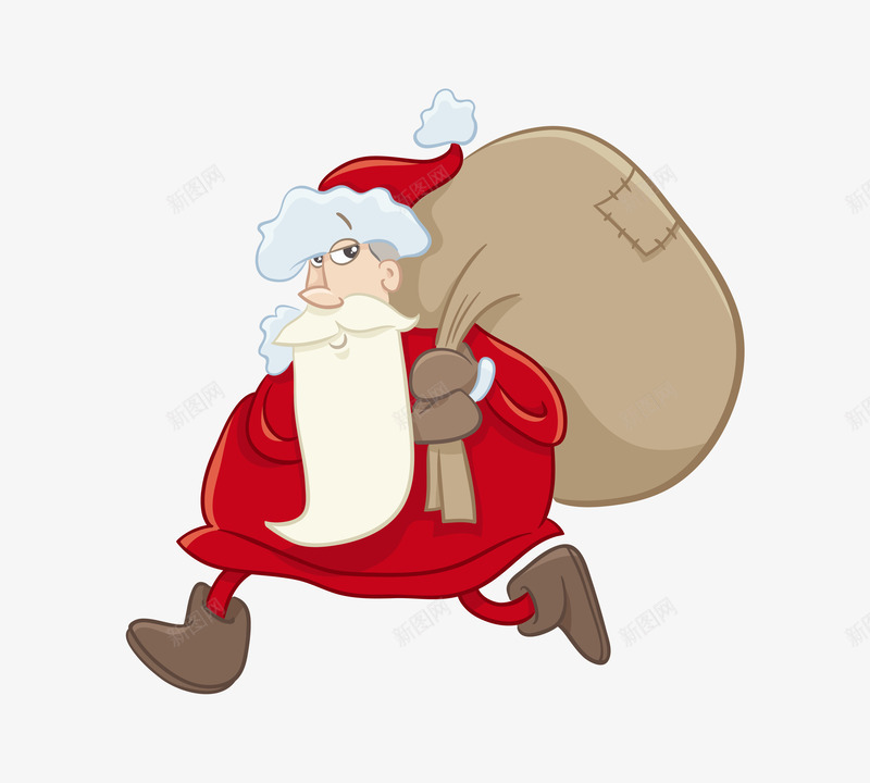 手绘卡通背着礼物的圣诞老人png免抠素材_新图网 https://ixintu.com 动漫 动画 卡通圣诞老人 可爱圣诞老人 圣诞快乐 圣诞老人 圣诞老爷爷 圣诞节 圣诞节促销 圣诞贺卡设计