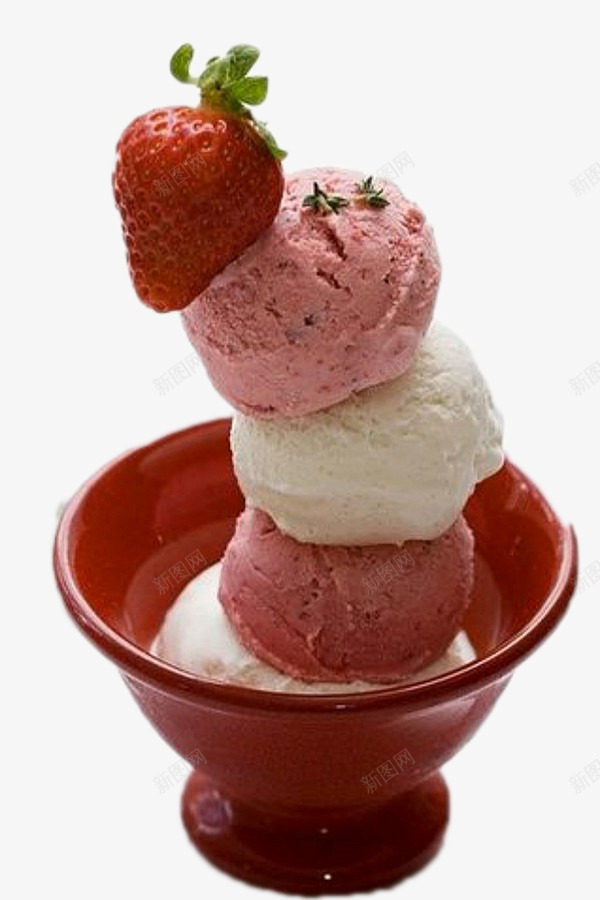 点心png免抠素材_新图网 https://ixintu.com 奶油 杯子 点心 甜点 草莓 马卡龙