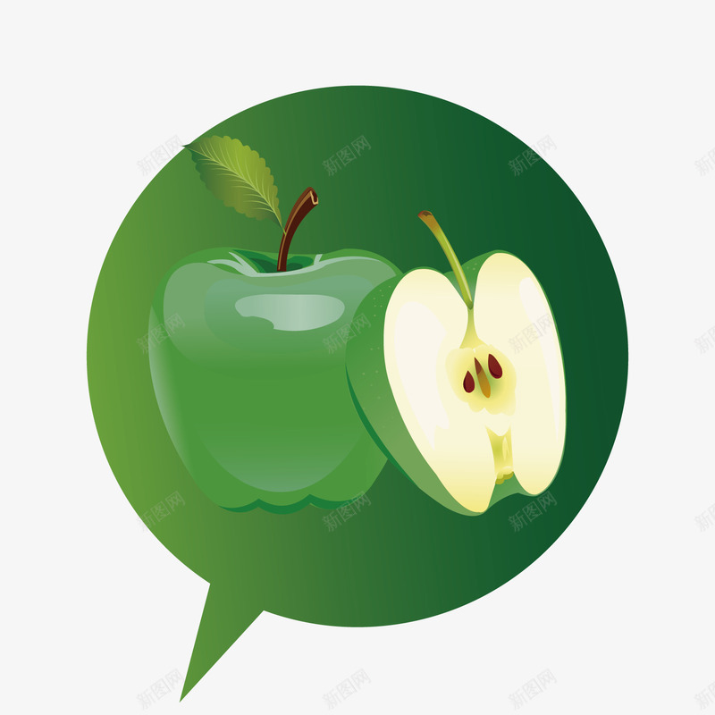 苹果绿色对话框png免抠素材_新图网 https://ixintu.com 对话框 新鲜苹果 果汁 果汁店 水果 水果店 海报 矢量水果 苹果 装饰水果 青苹果 青蛇果