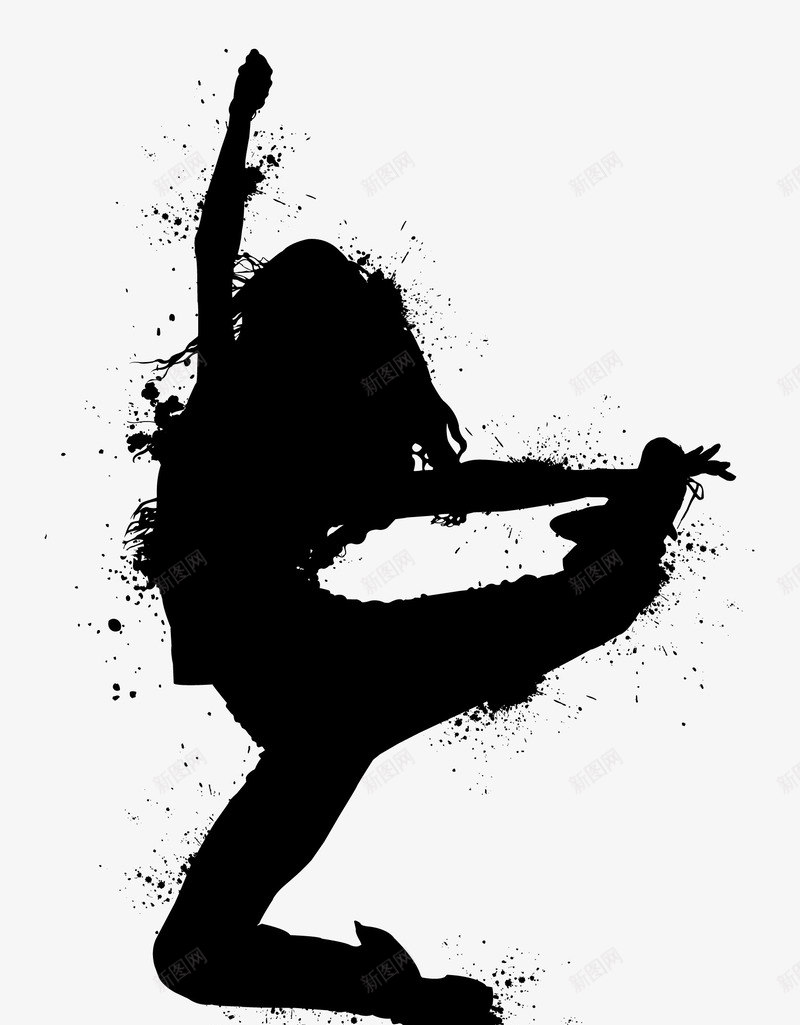 创意泼墨女性舞者png免抠素材_新图网 https://ixintu.com 中国舞 中国风 喷溅 女性 泼墨 舞蹈 街舞 释放压力