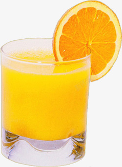 橙果汁杯素材