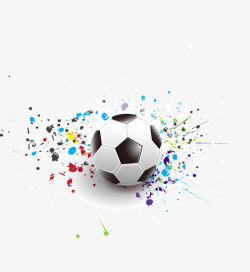 足球运动彩条点缀素材