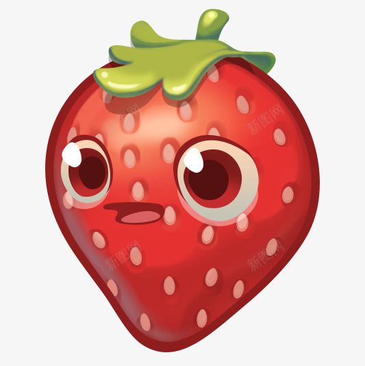 卡通手绘红色草莓png免抠素材_新图网 https://ixintu.com 卡通 手绘 红色 草莓