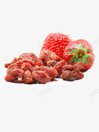 草莓干png免抠素材_新图网 https://ixintu.com 果干 红色 草莓 蜜饯
