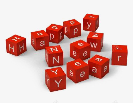 立体几何新年快乐png免抠素材_新图网 https://ixintu.com HAPPY NEW YEAR 元旦 元旦素材 文字排版 新年 英文字体设计 英文字装饰
