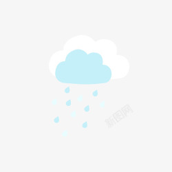 天气的标志下雨的云朵素材