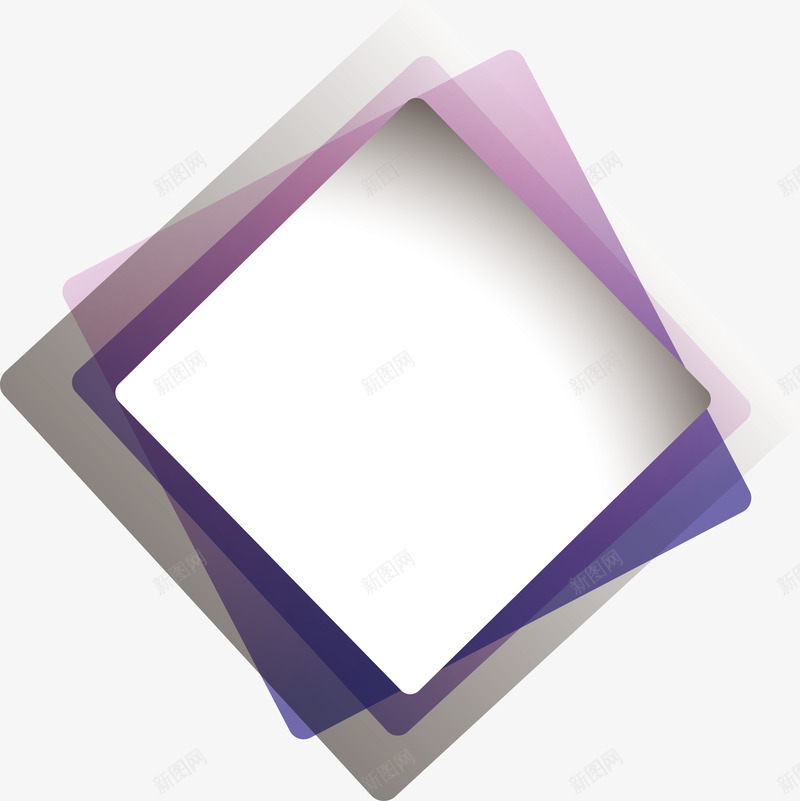 紫色渐变矩形框png免抠素材_新图网 https://ixintu.com 渐变色 矢量png 矩形框 矩形边框 科技感 紫色边框