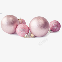 粉色彩球装饰素材