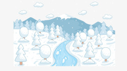 冬季插画背景素材