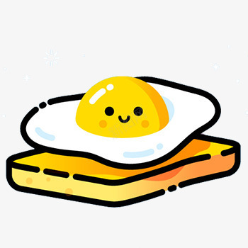 可爱的煎蛋png免抠素材_新图网 https://ixintu.com 可爱表情 早餐 煎蛋夹层 面包片