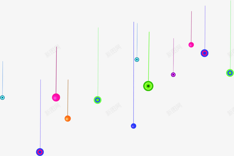 彩色梦幻悬挂装饰png免抠素材_新图网 https://ixintu.com 彩色 悬挂 梦幻 装饰