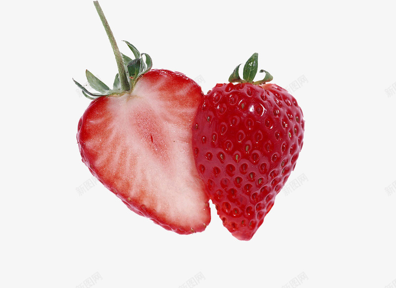 切开的草莓png免抠素材_新图网 https://ixintu.com 果实 水果 草莓 草莓剖面 蔬菜 食物