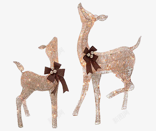 金色香槟鹿庭院灯psd免抠素材_新图网 https://ixintu.com 2件套 圣诞 小圆点图案 庭院灯 户外 草坪 装饰 金色 雕像 香槟鹿